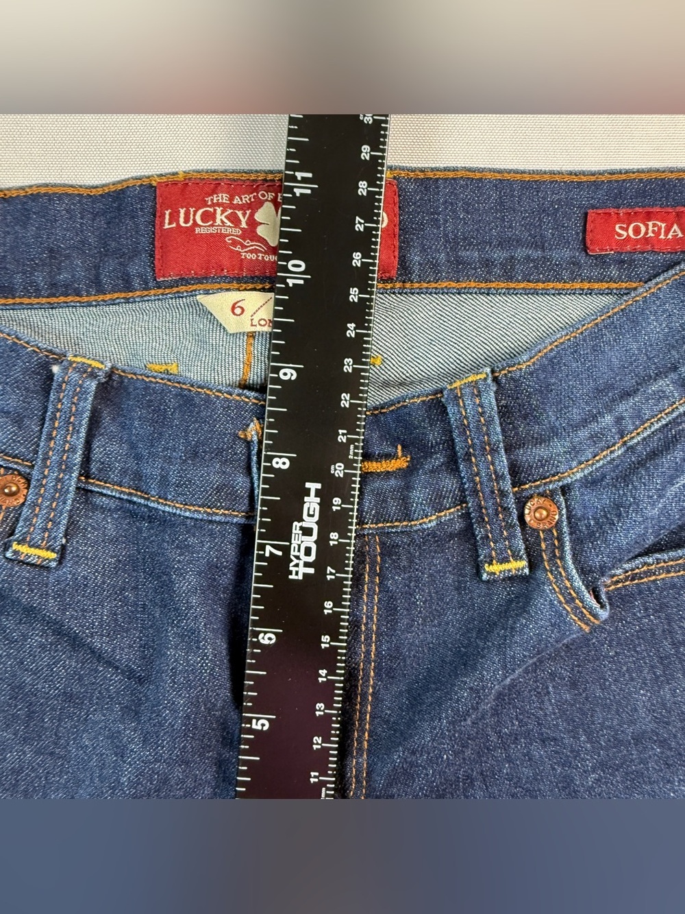 Lucky Brand Sofia Bootcut Jeans Womens 6/28 Long Dark Wash Stretch Denim - Picture 13 of 14